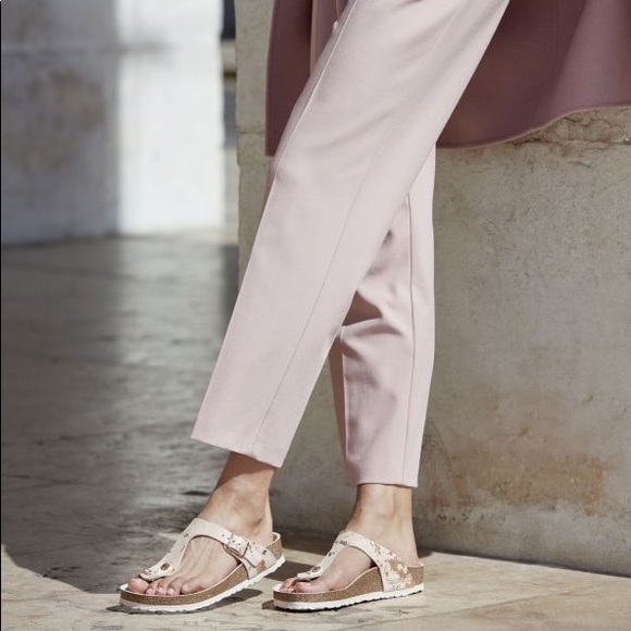 birkenstock gizeh vintage metallic rose copper
